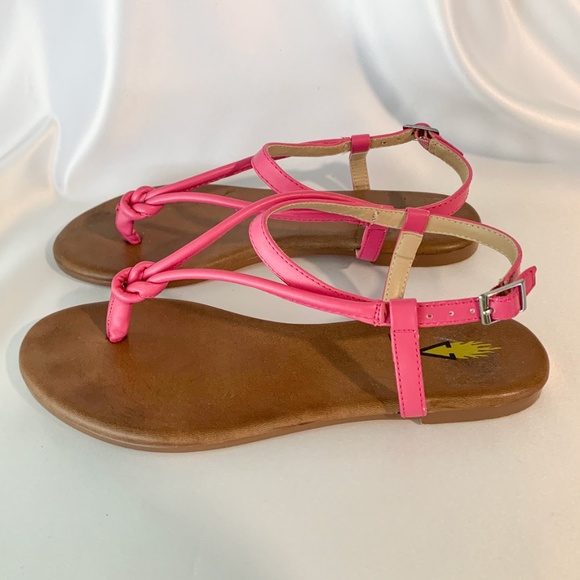 Volatile Hot Pink Strappy Sandals - Size 7 - Picture 3 of 9